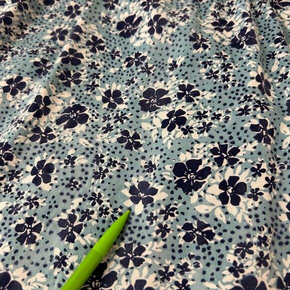 JAPNA Floral Dress XS Womens Blue Flowers Racer Back Cover Up Summer Cottage - Picture 9 of 13
